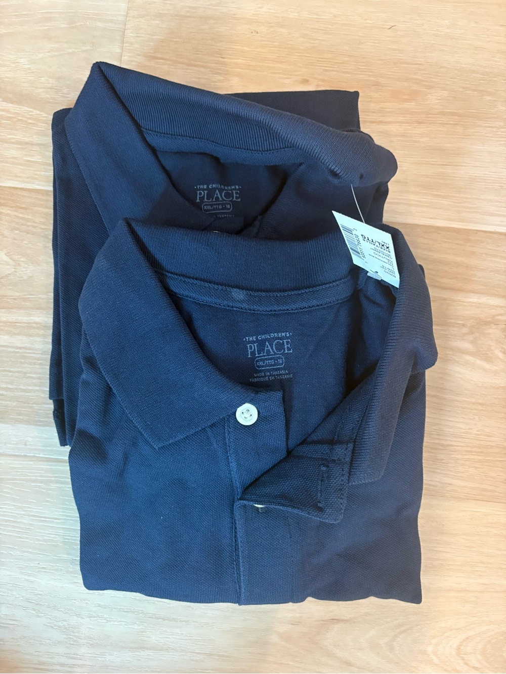 The Children's Place TWO Uniform Navy Polo Shirts